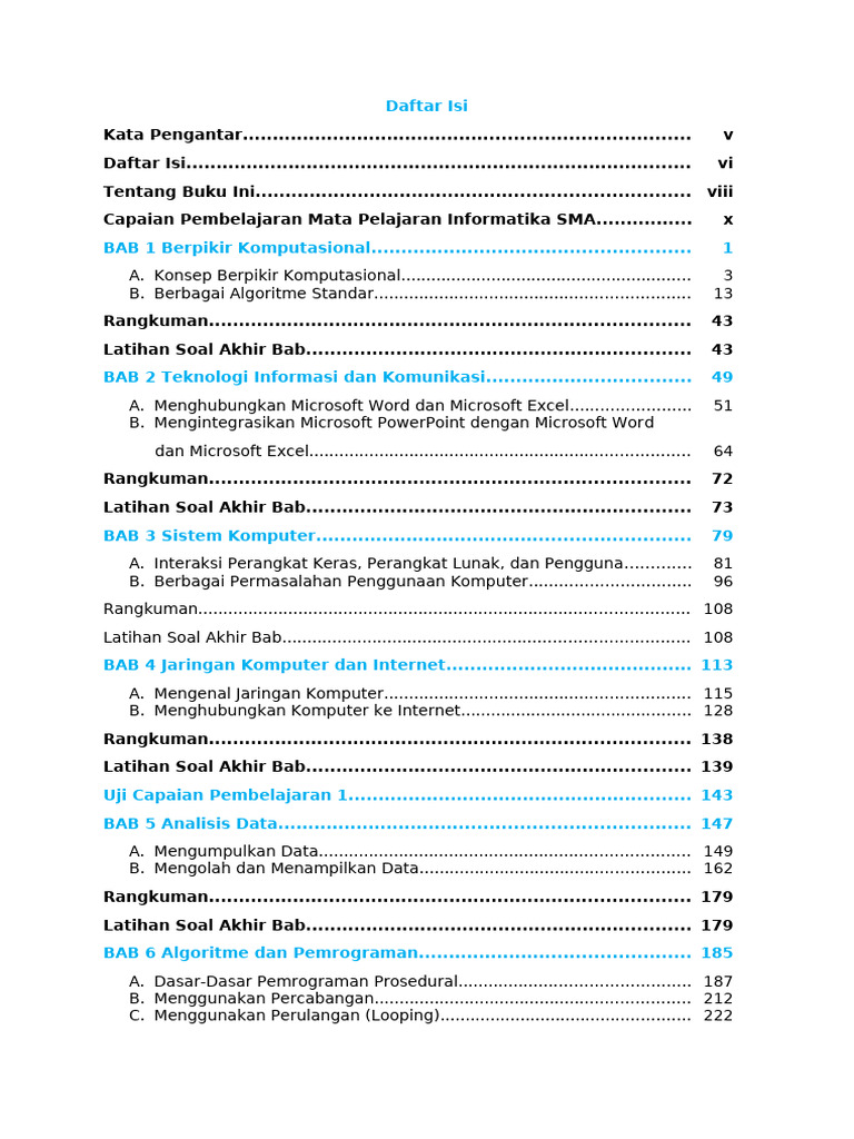Panduan Informatika SMA Terlengkap | PDF