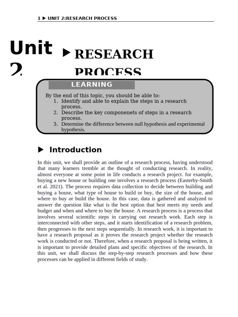 Unit 2 Research Process - Doc Brm-1-1 | PDF | Sampling (Statistics ...