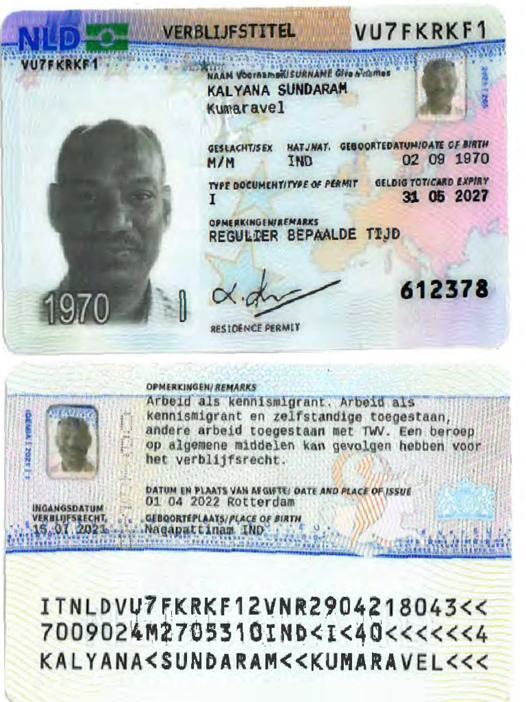 Visa-NL Resident Card | PDF