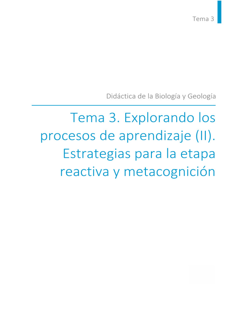 Tema 3 Explorando Los Procesos de Aprendizaje II Estrategias para La ...