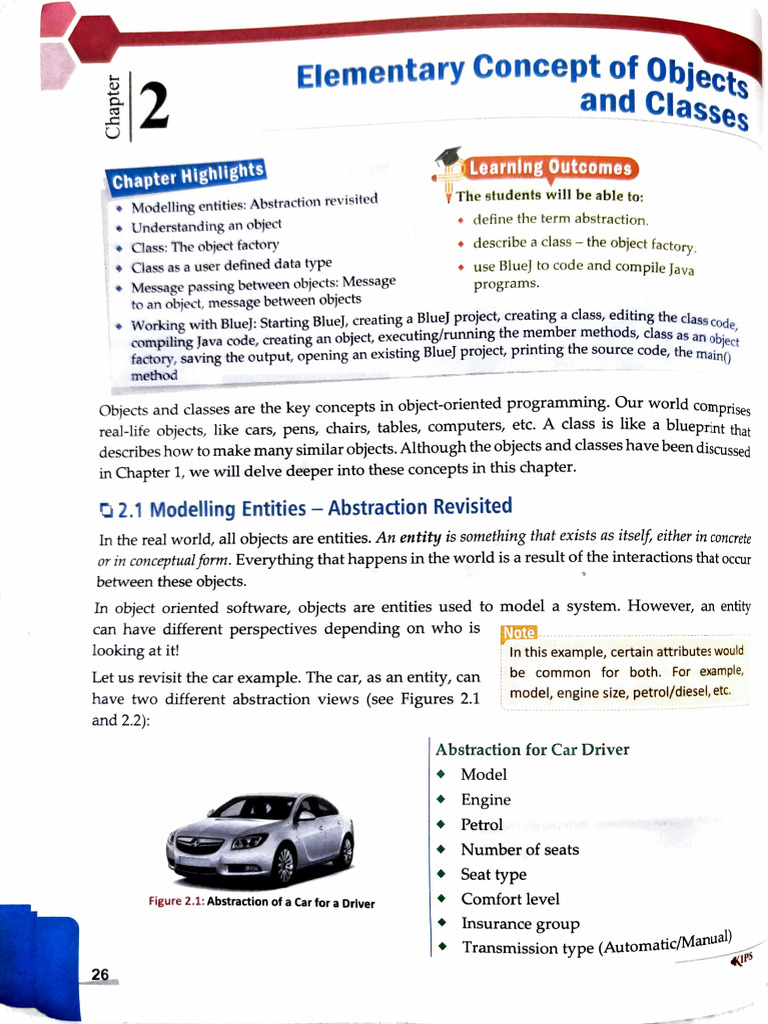 Class 9, 2. Elementary Concepts of Objects and Classes | PDF