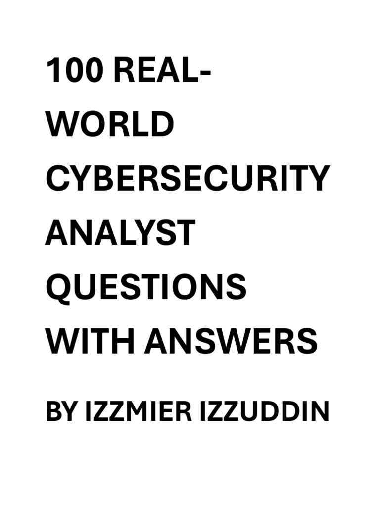 100 Real World Cybersecurity Analyst | PDF | Windows Registry | Malware