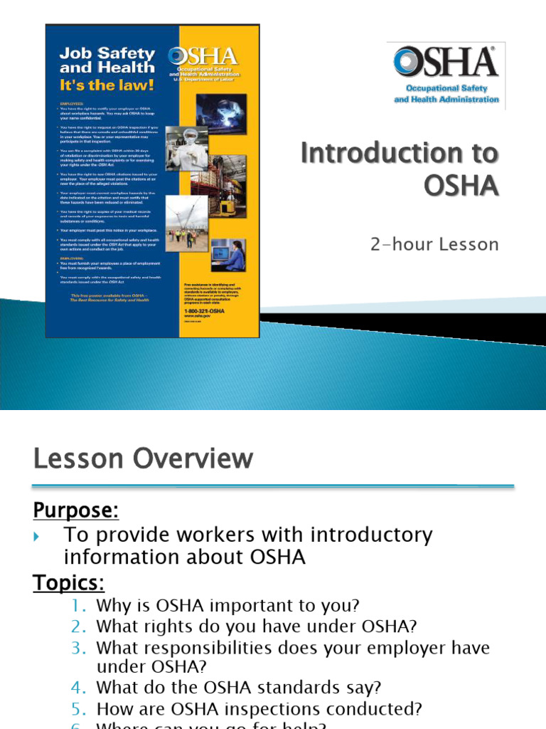 intro-to-osha_(1) | PDF | Occupational Safety And Health Administration ...
