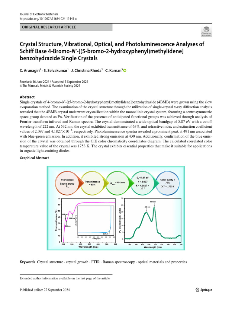 4BMB Paper | PDF | Spectroscopy | Coordination Complex
