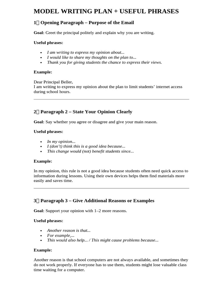 Model Writing Plan | PDF | Reason