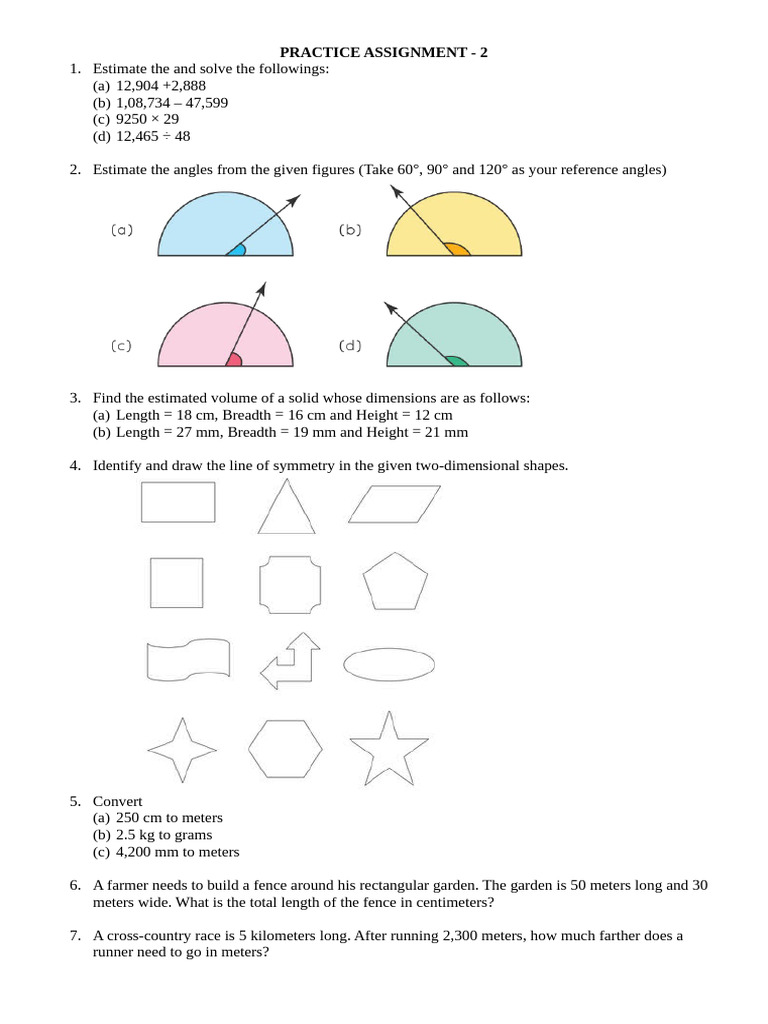 Math Practice Assignment Solutions | PDF