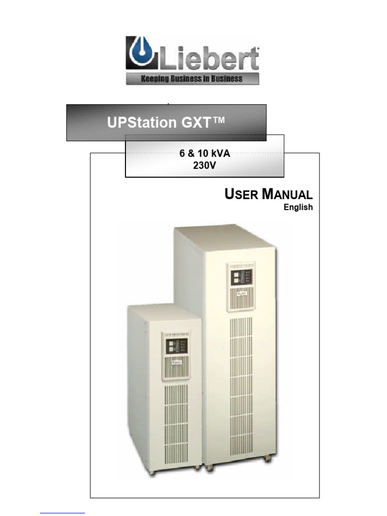 UPStation GXT 6-10 kVA UPS User Manual | PDF | Power Inverter | Rectifier