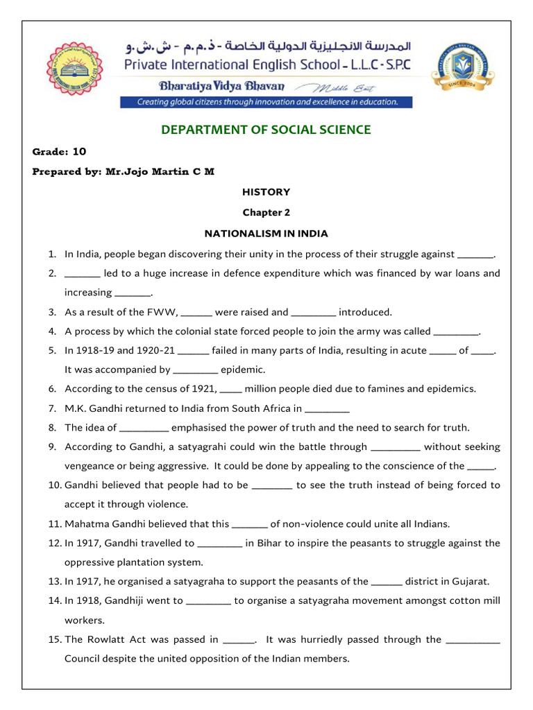 History 4 | PDF | Mahatma Gandhi | Indian Nationalism