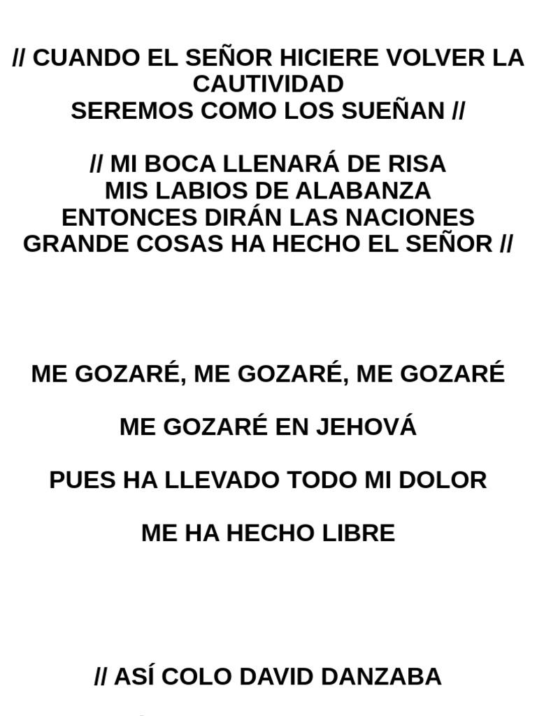 Así Como David Danzaba | PDF