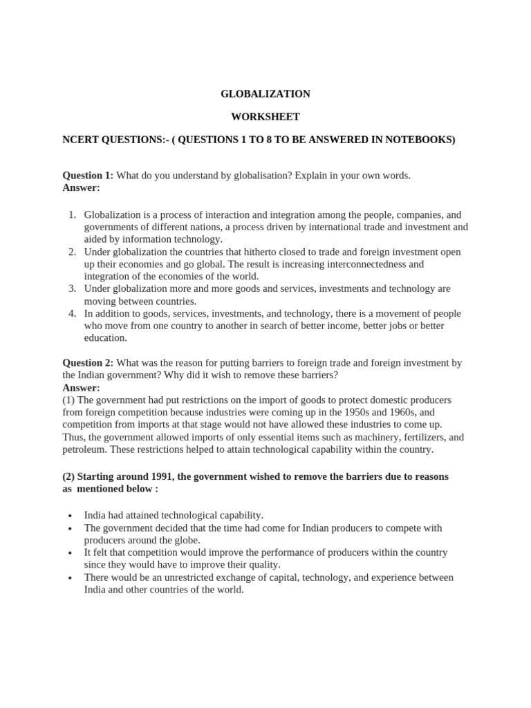 Understanding Globalization: Key Concepts | PDF | Globalization ...