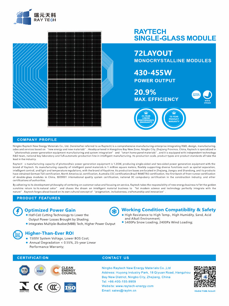 450 W Module | PDF