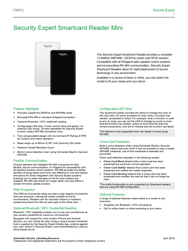 Security Expert Smartcard Reader Mini | PDF | Smart Card ...