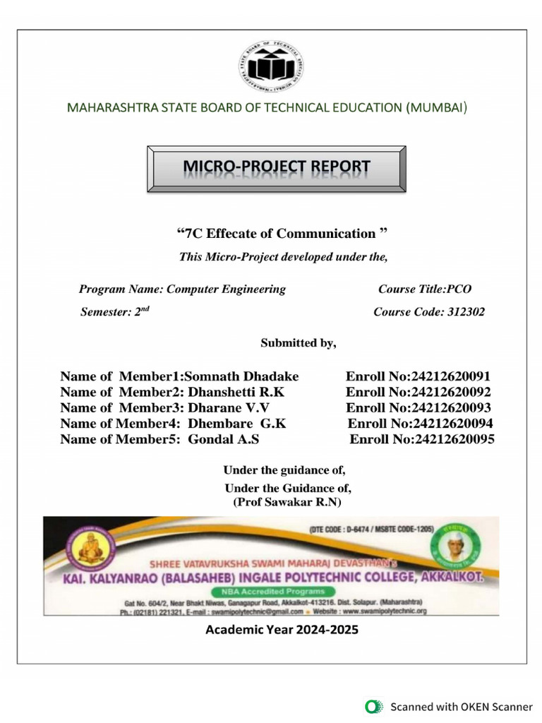 Pco Final Micro Project | PDF