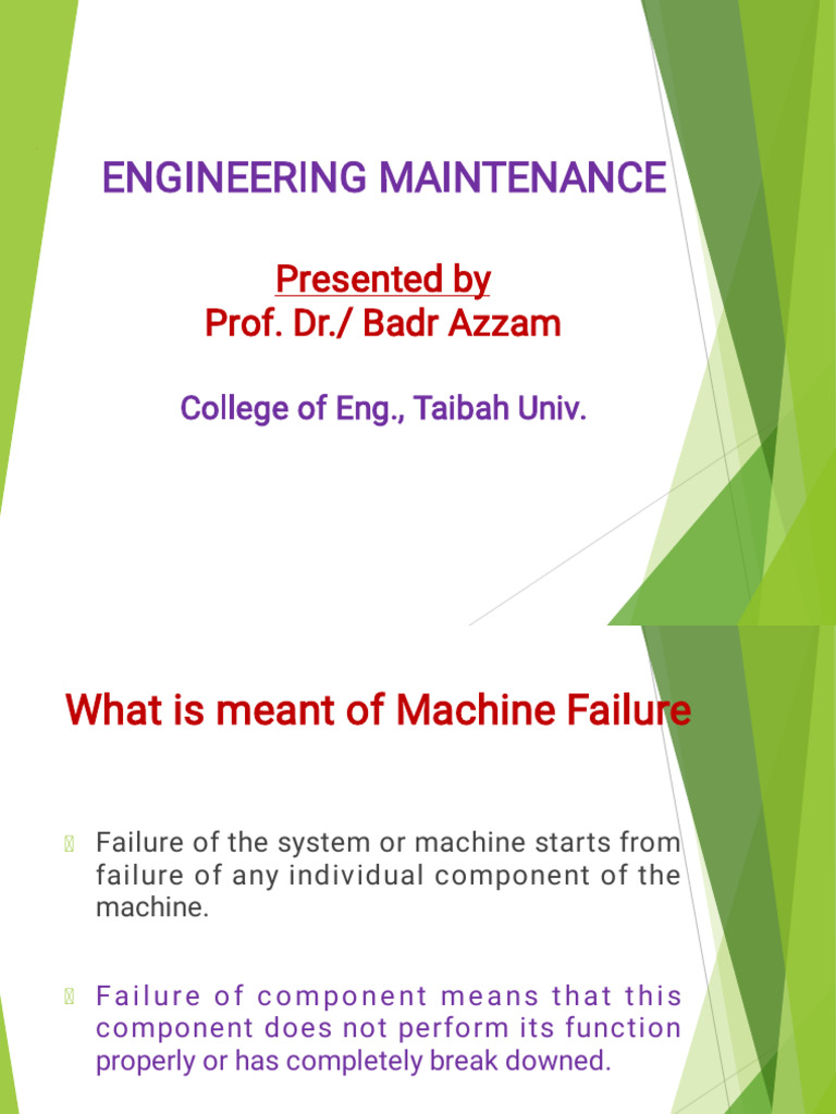 Understanding Machine Maintenance Types | PDF | Mechanical Engineering