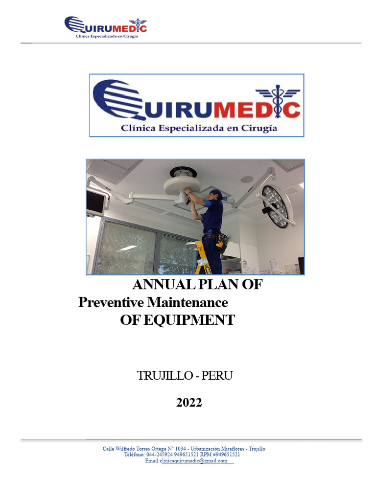 2022 Preventive Maintenance Plan Trujillo | PDF | Sterilization ...