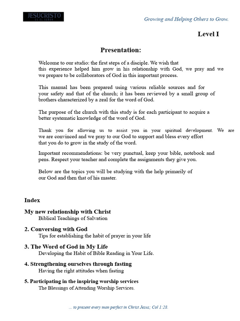 Spiritual Growth and Discipleship Guide | PDF | Jesus | Eternal Life ...