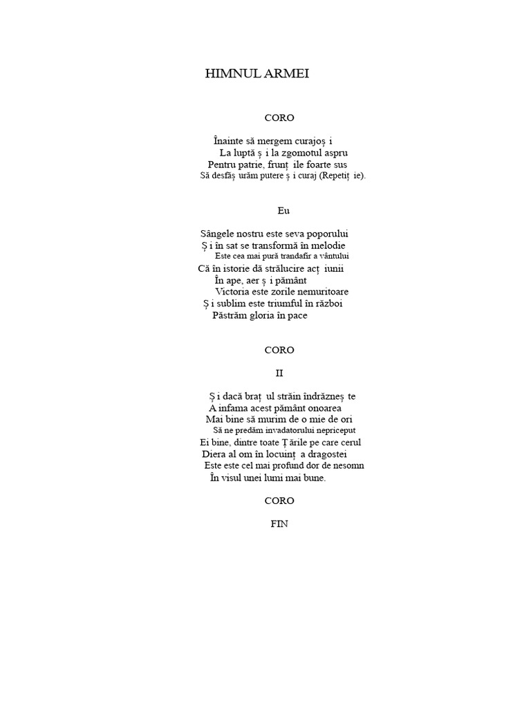 Imnul Armatei | PDF