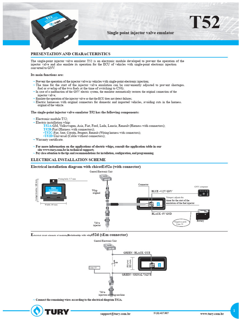 T52 Single-Point Injector Emulator Guide | PDF | Fuel Injection ...