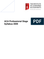 ICAEW SYLLABUS - Professional Stage