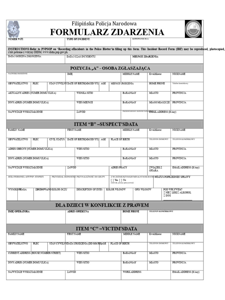 Blank Irf PDF | PDF