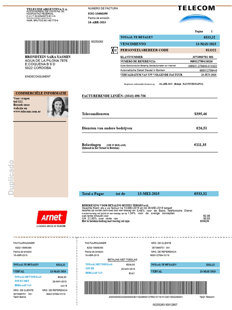 Telecomfactuur | PDF