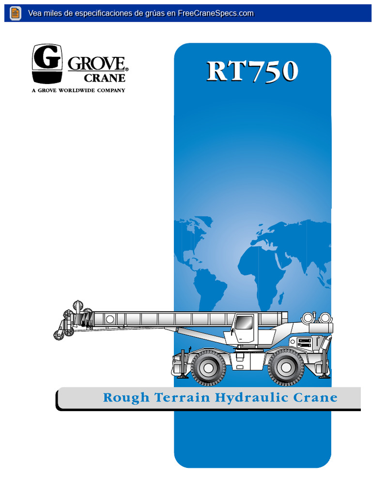 Especificaciones de Grúas RT750 | PDF | Eje | Máquinas