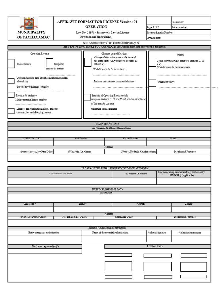 Format of Affidavit For Operating License | PDF | Identity Document ...