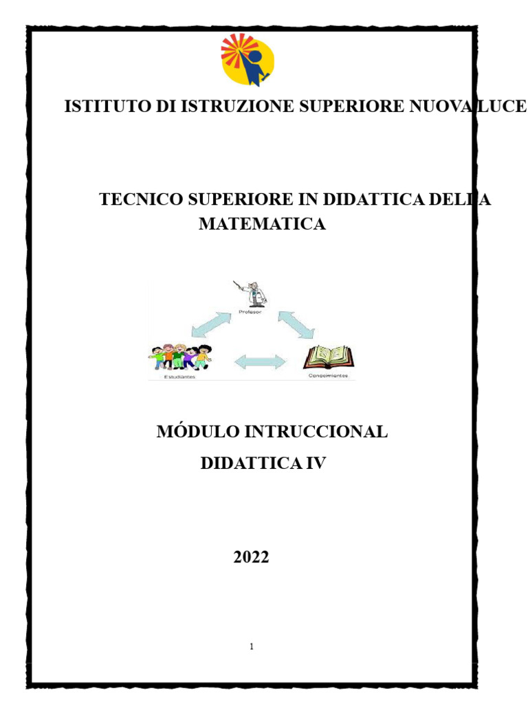 Modulo Didattica Iv | PDF