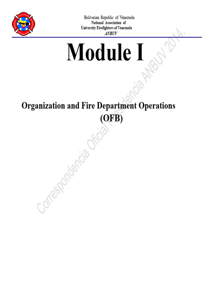 Module I PNF University Firefighters Curriculum | PDF | Firefighter