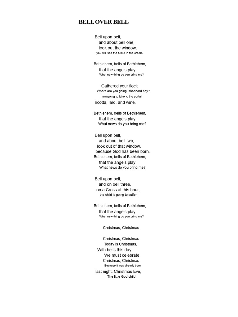 Bell Over Bell | PDF | Christmas | Christmas Carols