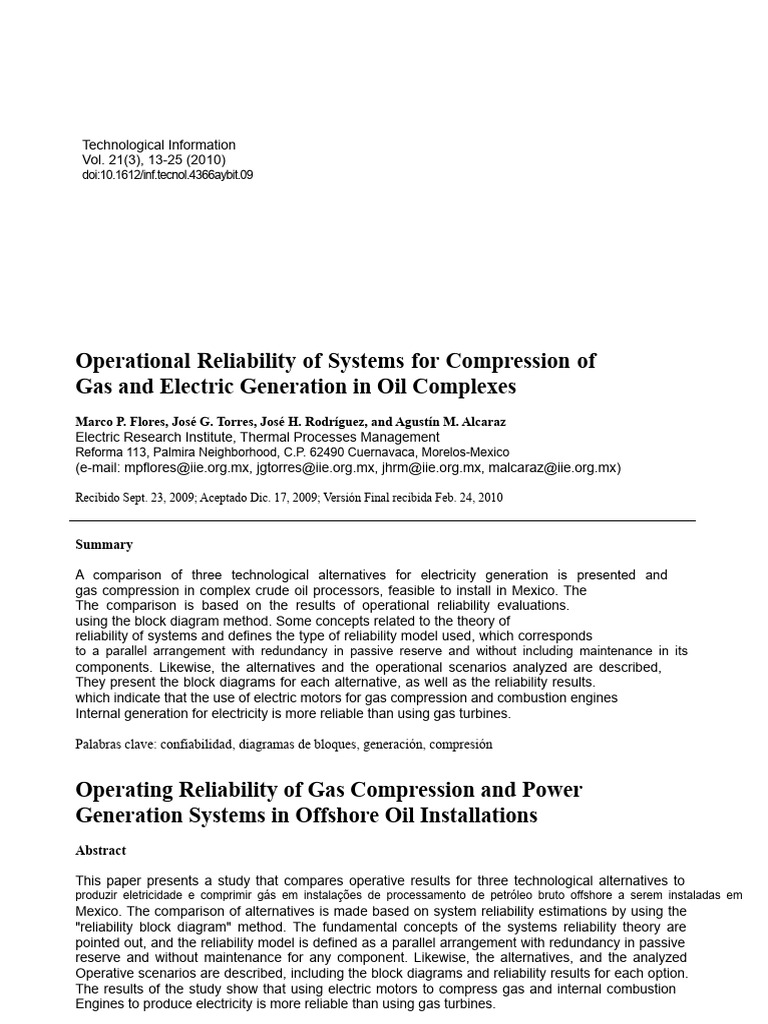 Photo inspiration: Gas Compression And Power Generation Reliability Pdf Photo Inspiration