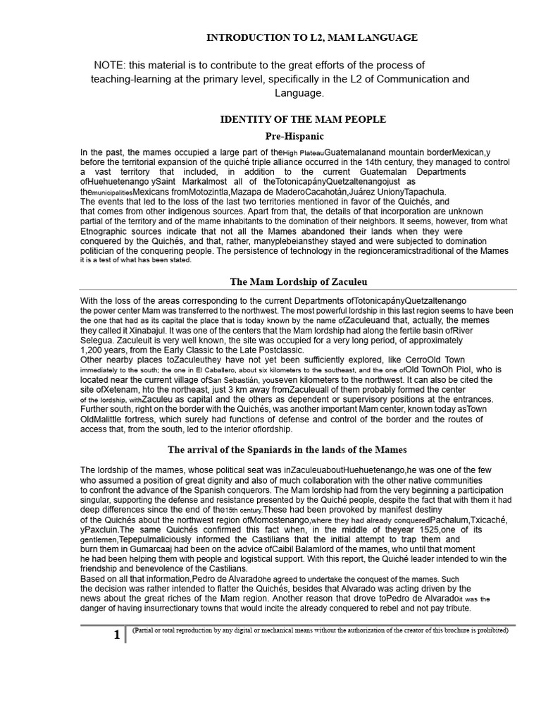 Learning The Mam Language Easily Activities and Games Reading ...