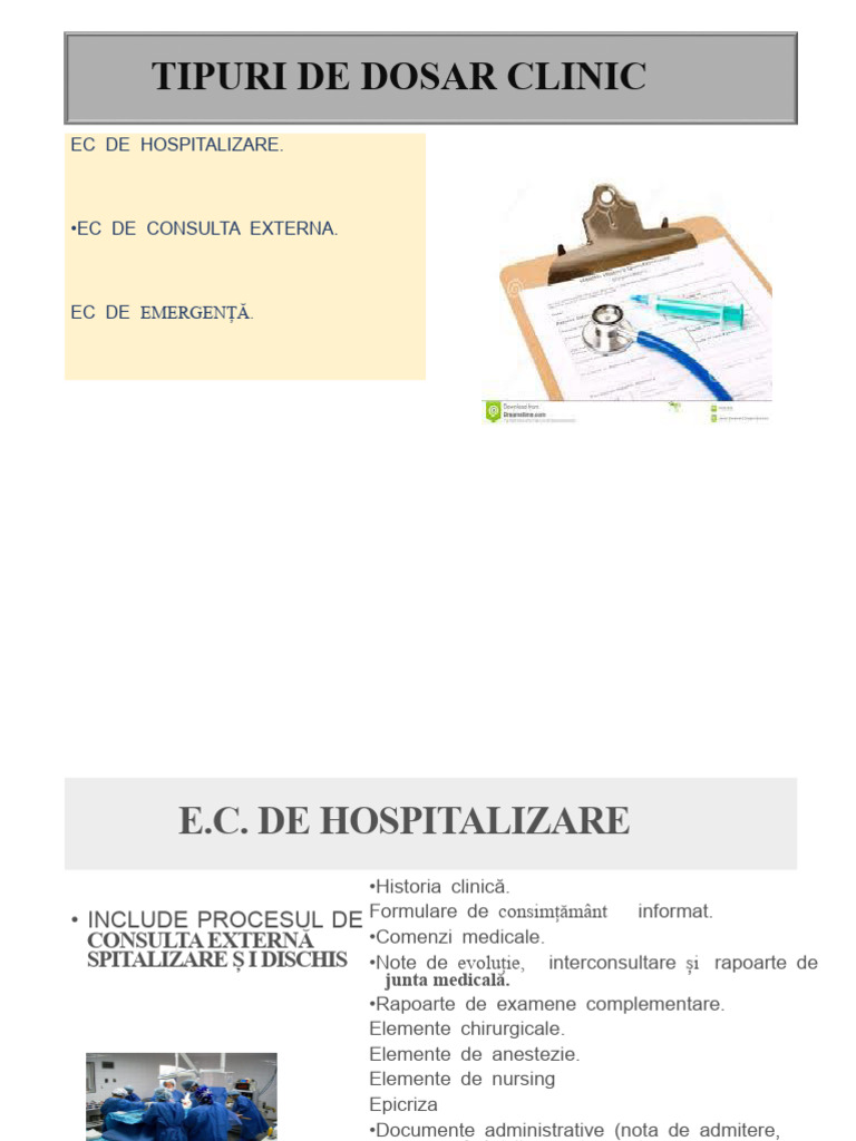 Tipuri de Dosar Clinic | PDF