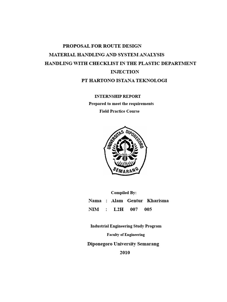 Route Design Proposal for Material Handling | PDF | Factory | Page Layout