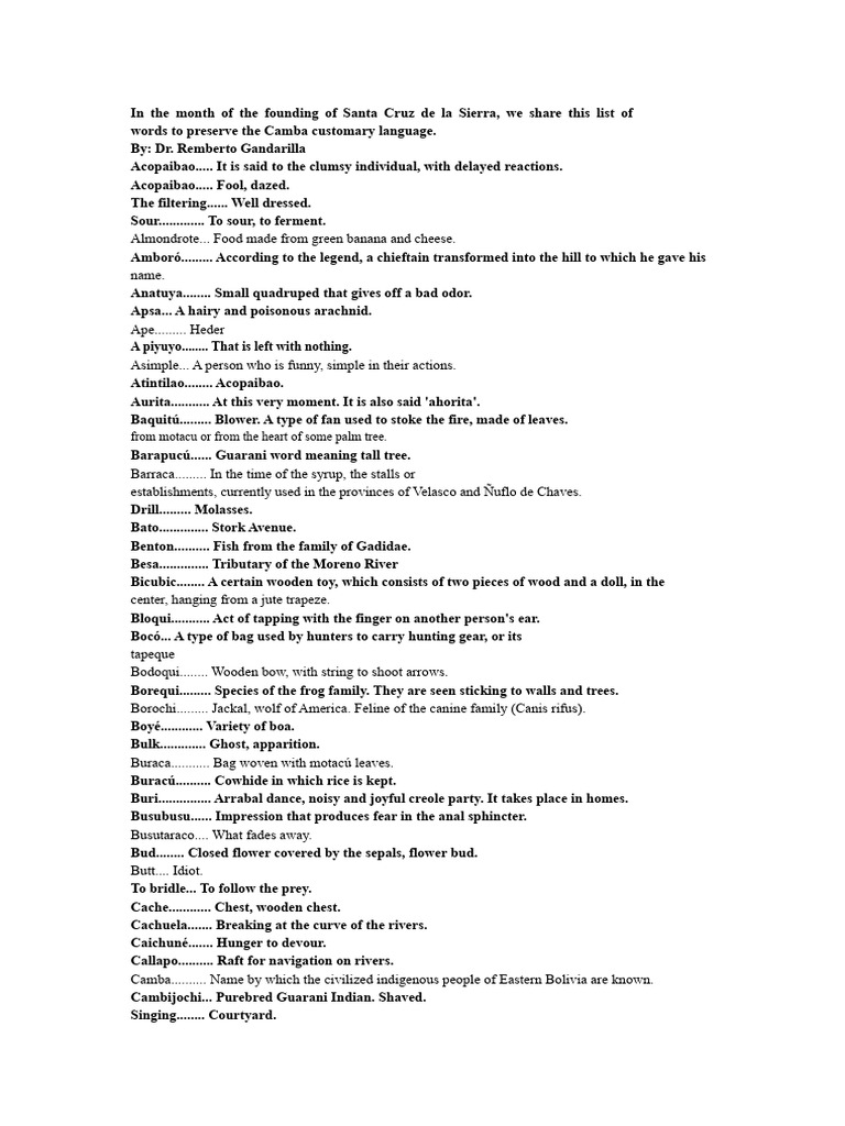 camba dictionary | PDF
