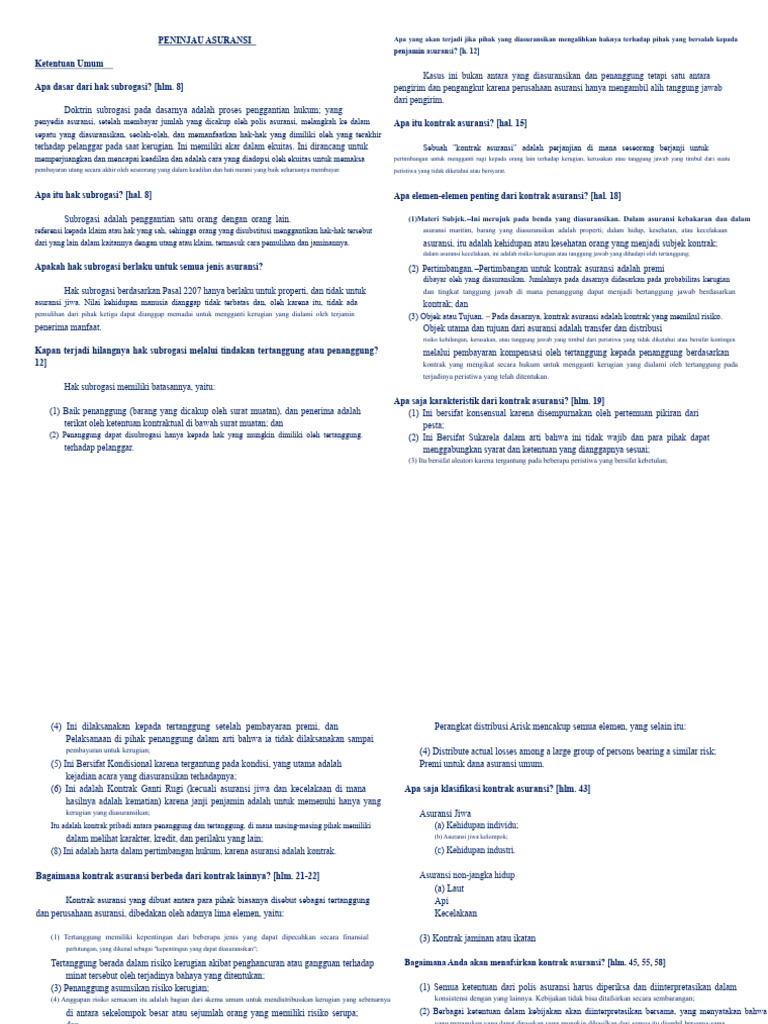 Hak Subrogasi dalam Kontrak Asuransi | PDF