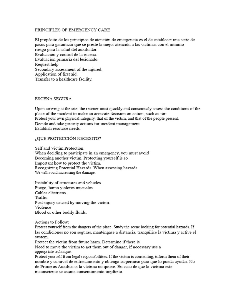 Emergency Care Principles Guide | PDF | Cardiopulmonary Resuscitation ...