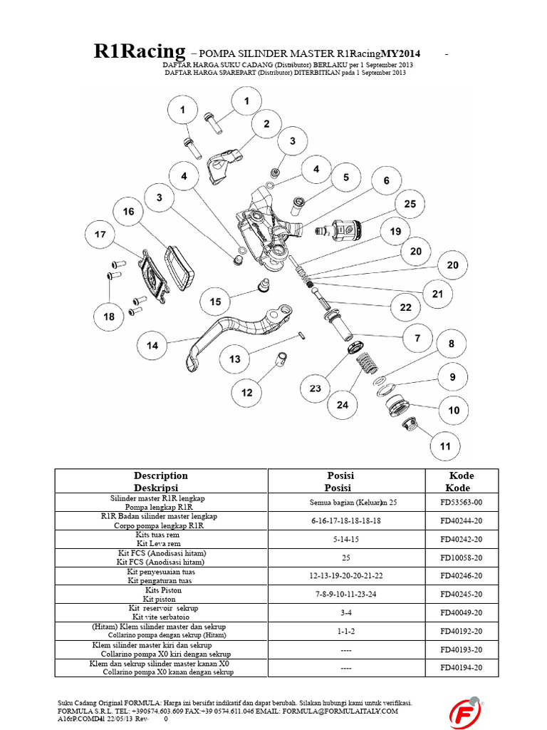 Formula R1 Racing - Gambar Ledakan Dan Adaptor PDF | PDF