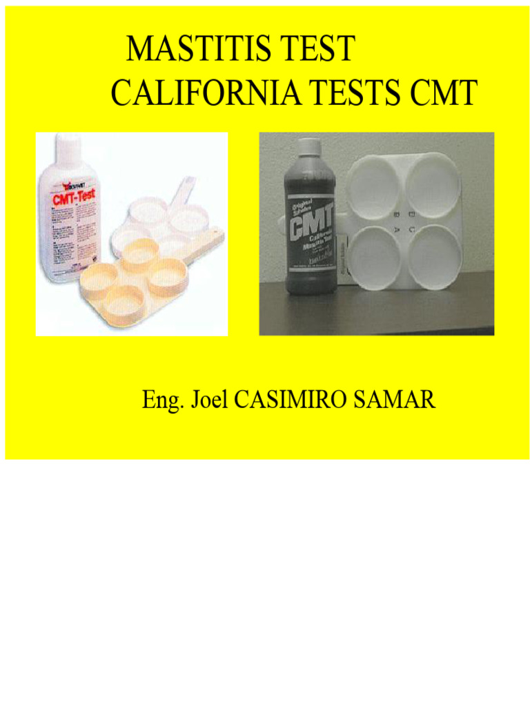 California Mastitis Test Explained | PDF | White Blood Cell | Cell ...