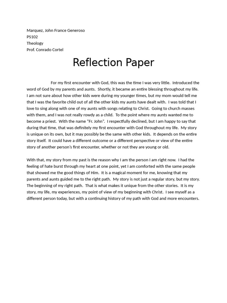 Marquez - Reflection Paper | PDF