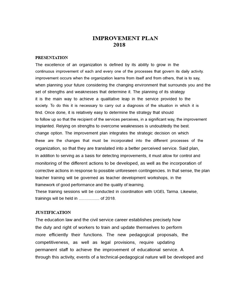 2018 Educational Improvement Plan | PDF | Curriculum | Teachers