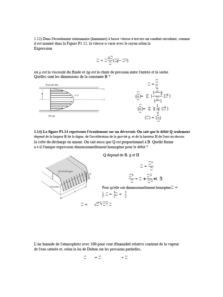 Écoulement fluide et calculs de pression | PDF | Écoulement laminaire ...
