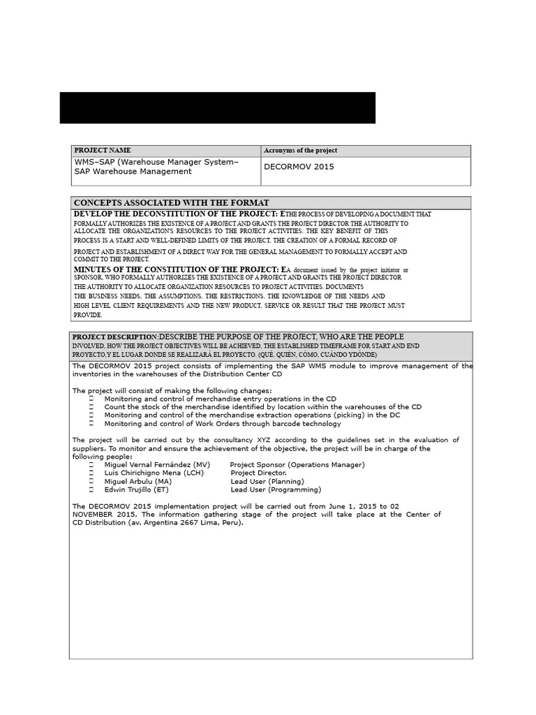 DECORMOV 2015 Project Constitution Minutes | PDF | Inventory | Business