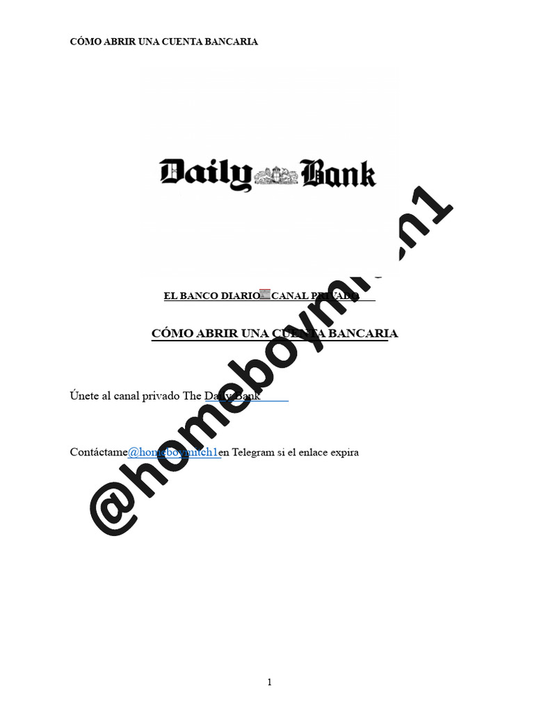 Cómo Abrir Una Cuenta Bancaria | PDF | Bancos | Cheque