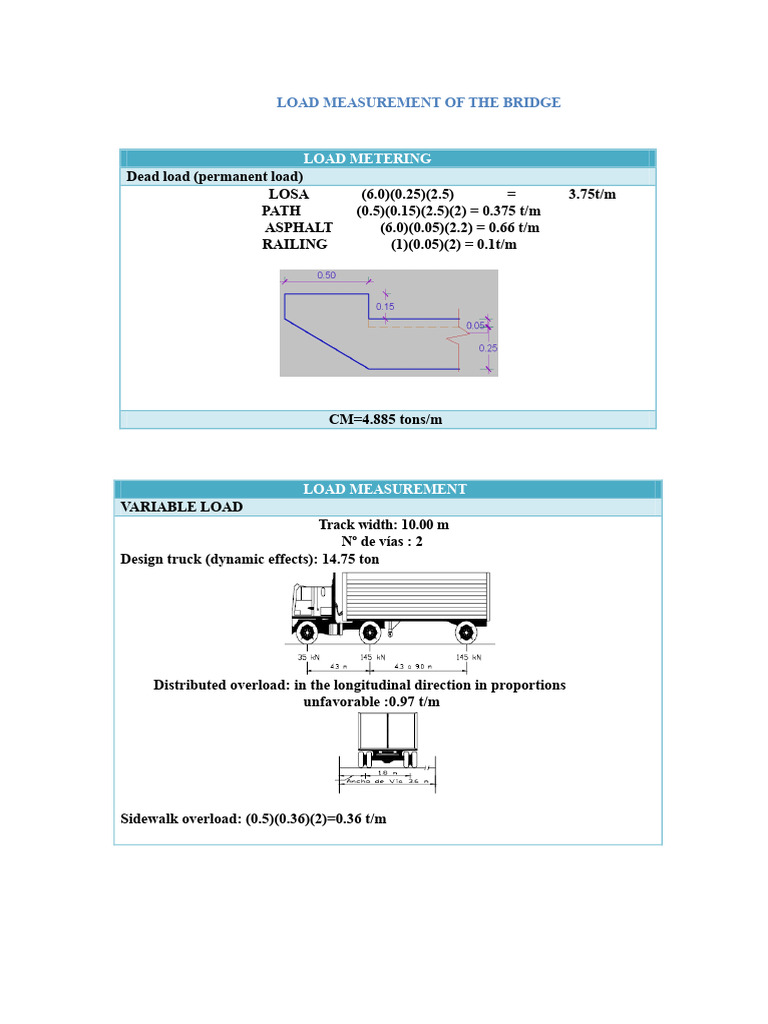 Loading Measurement of The Bridge | PDF