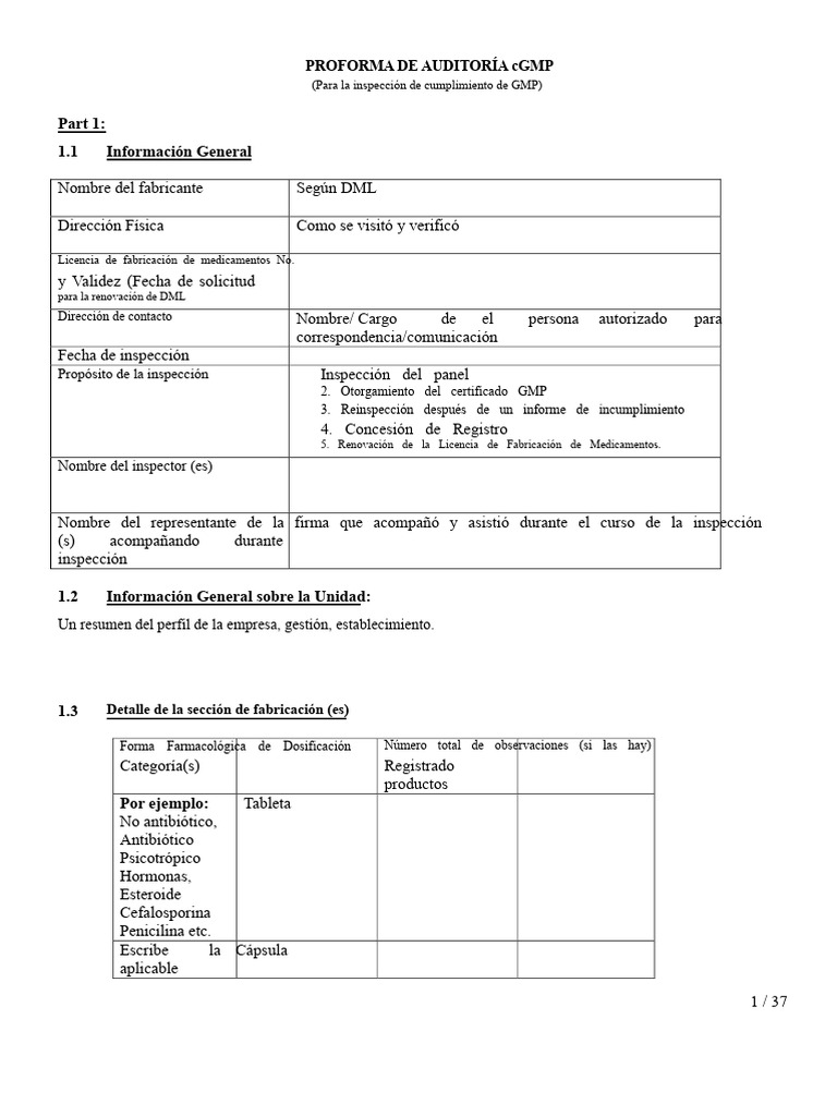 Programa B-II CGMP Performa | PDF | Contaminación | Calidad (comercial)