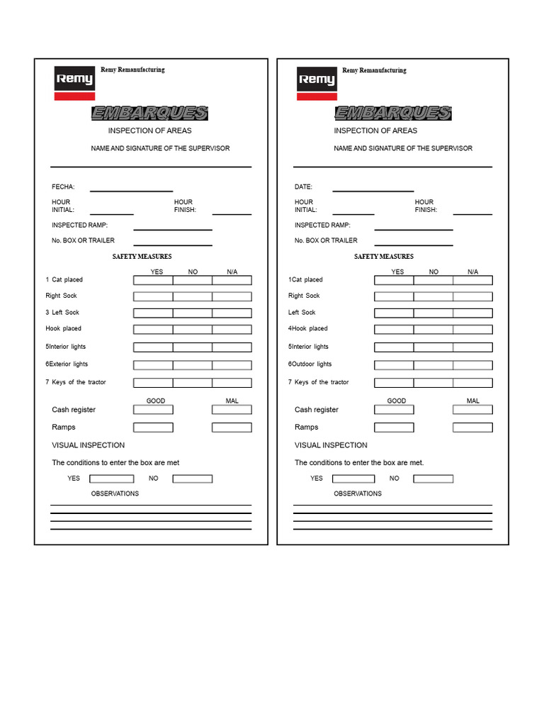 Checklist For Boarding Ramps | PDF