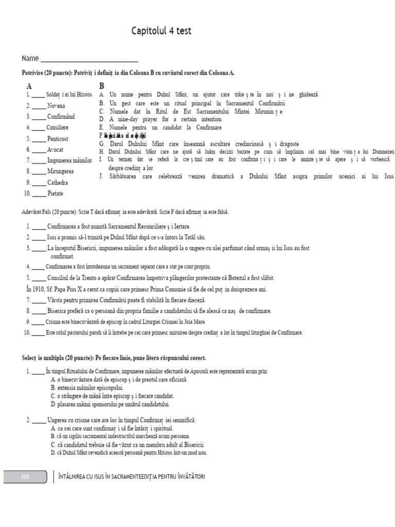 Capitolul 4 Test | PDF