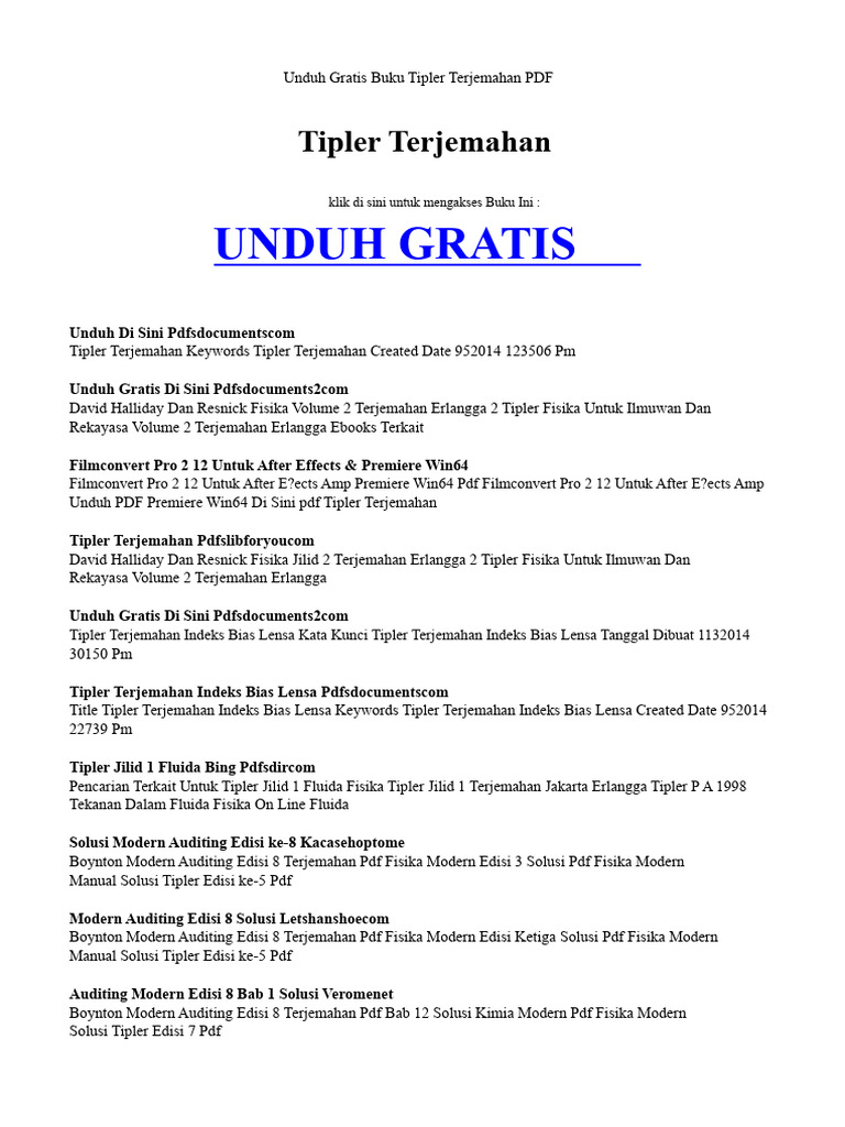 Unduh Buku Tipler PDF Gratis | PDF