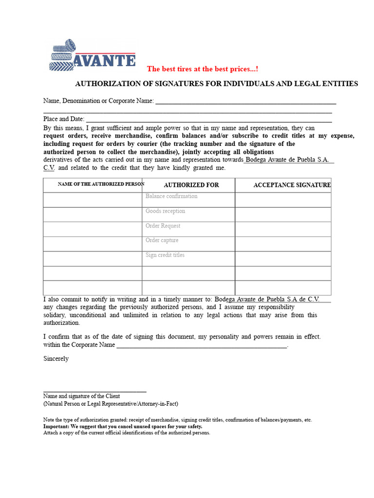 05 Client Signature Format | PDF